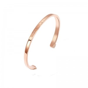 ステンレス鋼の開口レタリングブレスレット